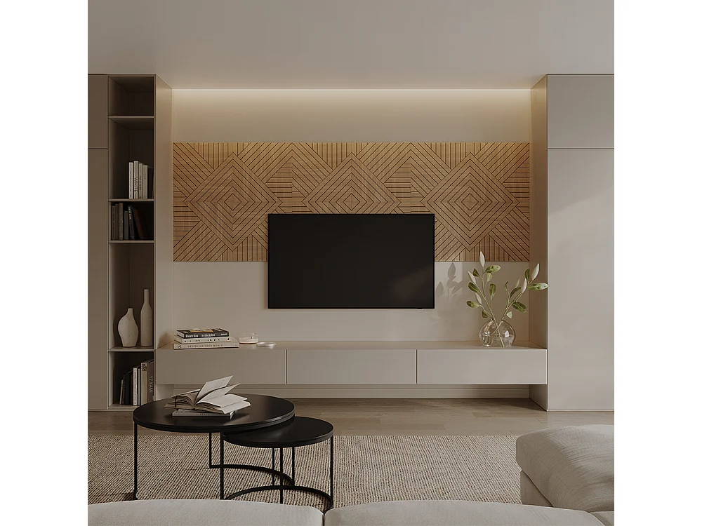 Pannello a parete rovere 52x0.8x52