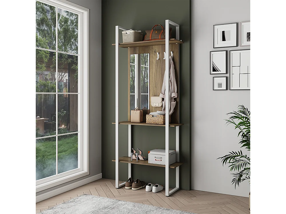 Garderobe wit 90x35x215 livi