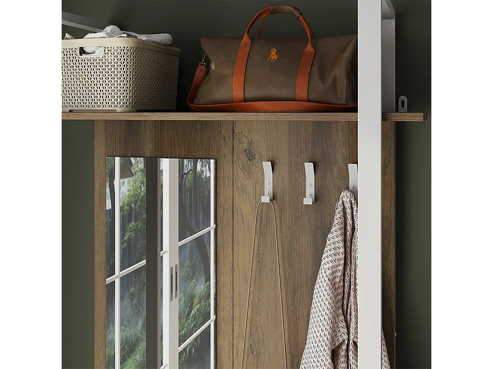 Garderobe wit 90x35x215 livi