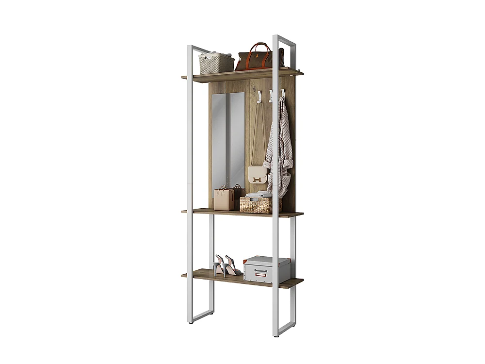 Garderobe wit 90x35x215 livi