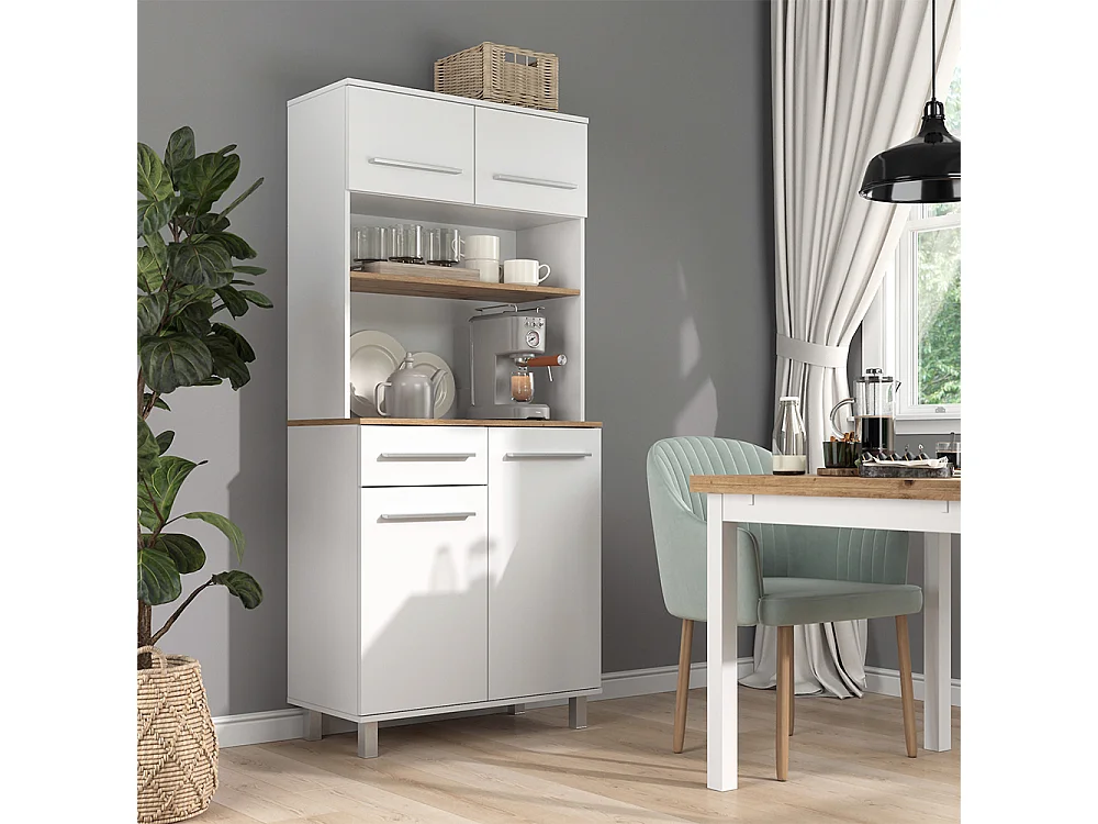 Kitchen buffet white/artisan oak 80.2x40.5x177 pure