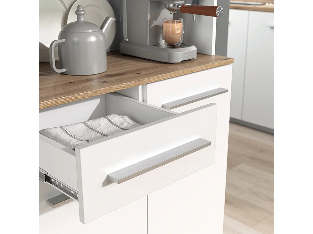 Kitchen buffet white/artisan oak 80.2x40.5x177 pure