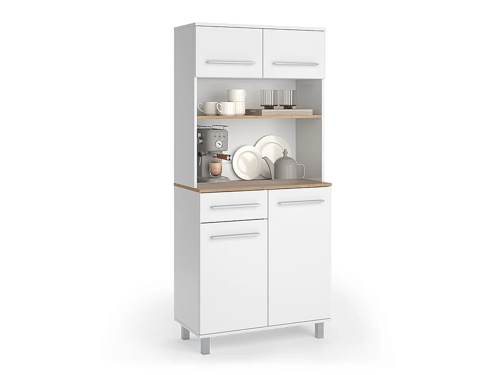 Kitchen buffet white/artisan oak 80.2x40.5x177 pure