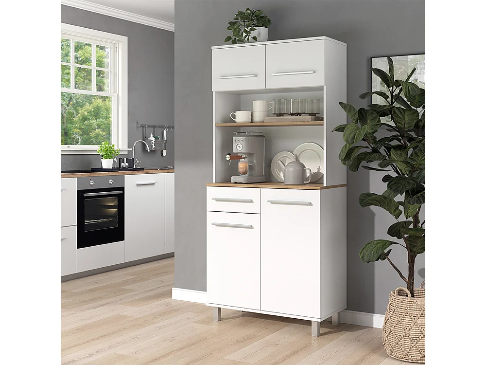 Kitchen buffet white/artisan oak 80.2x40.5x177 pure
