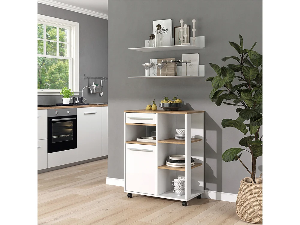 Kitchen buffet white/artisan oak 72.2x41.9x90.8 pure