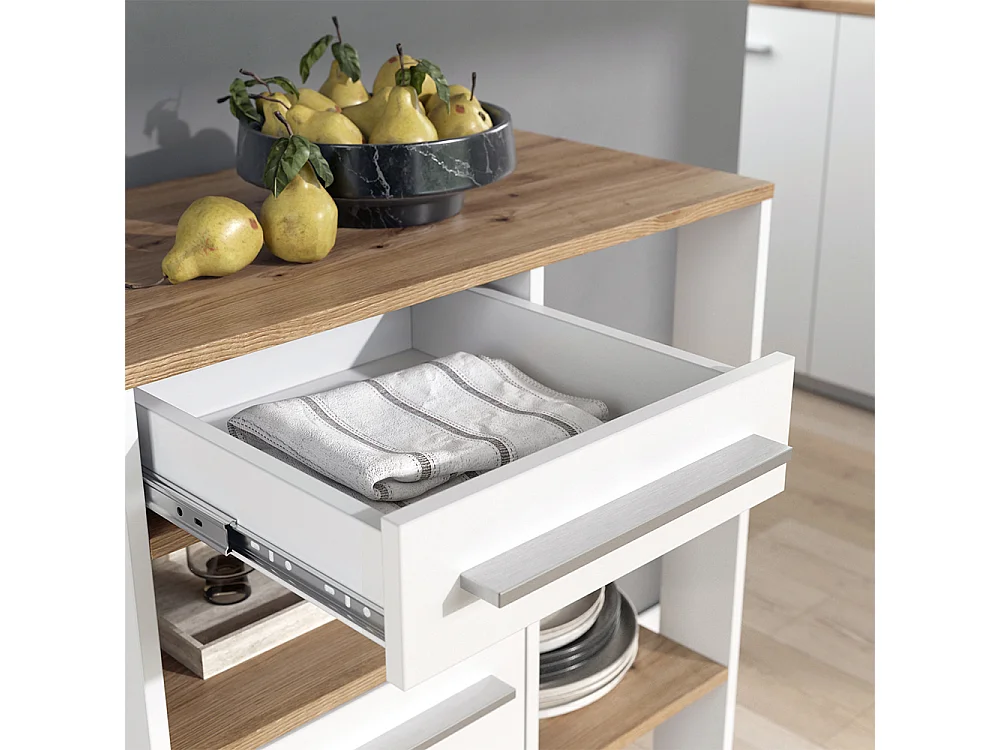 Kitchen buffet white/artisan oak 72.2x41.9x90.8 pure