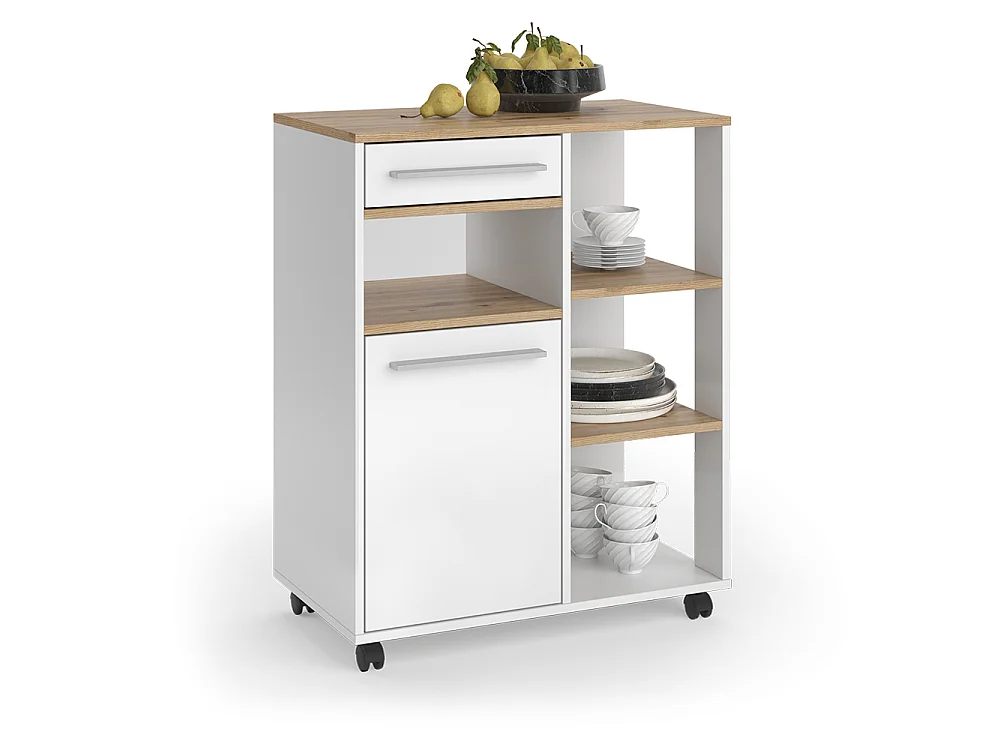 Kitchen buffet white/artisan oak 72.2x41.9x90.8 pure