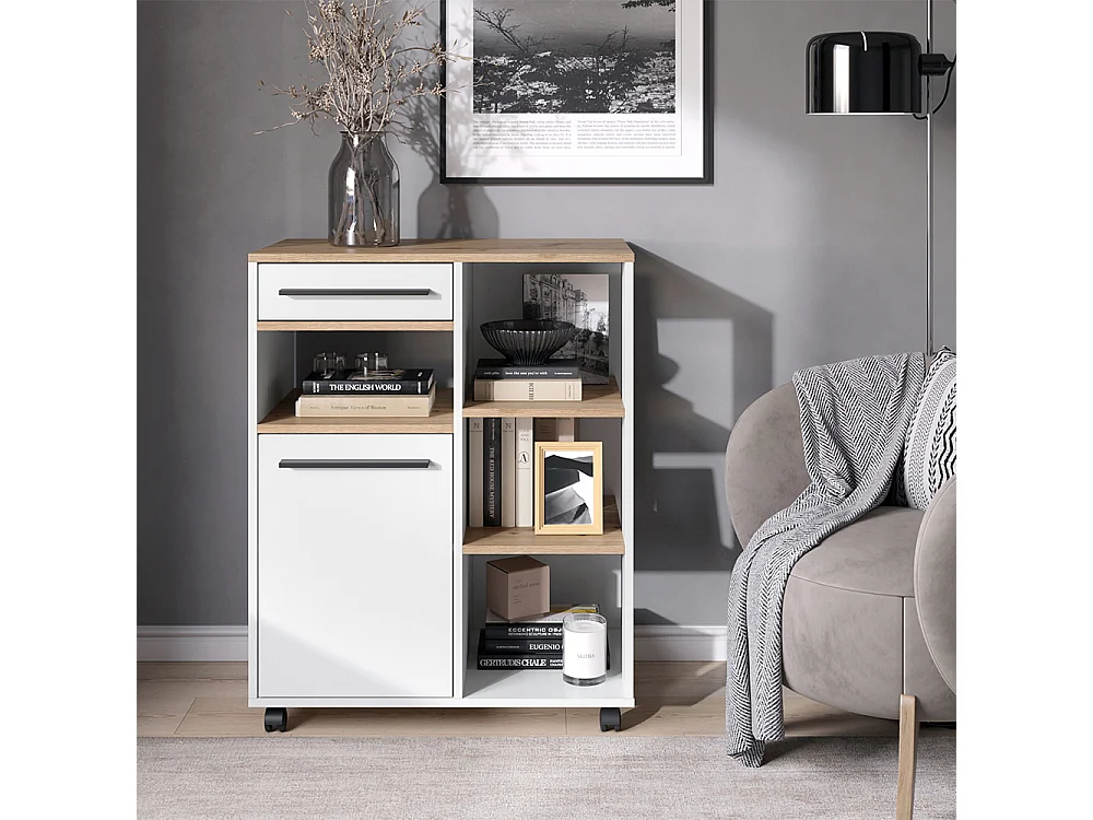 Kitchen buffet white/artisan oak 72.2x41.9x90.8 pure