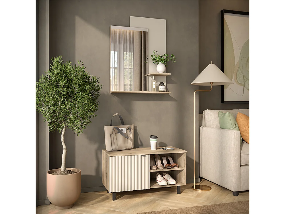 Garderobe eiken/kasjmier 86x40x48 puerto