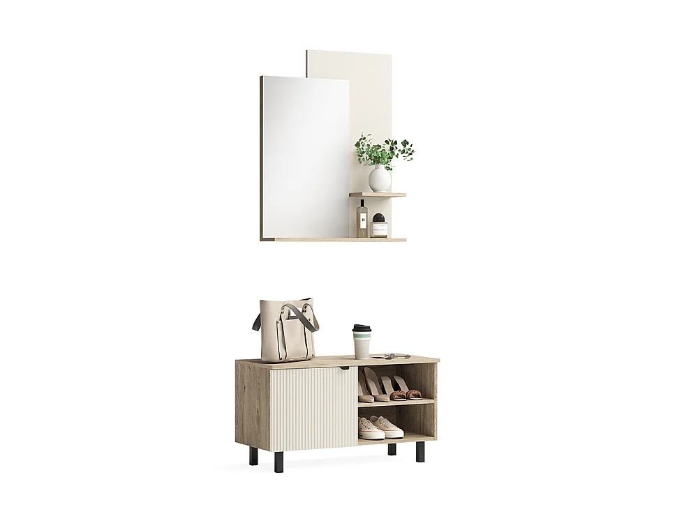 Garderobe eiken/kasjmier 86x40x48 puerto