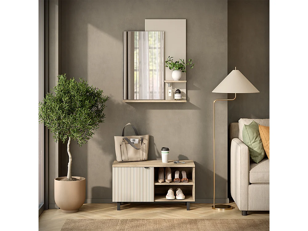 Garderobe eiken/kasjmier 86x40x48 puerto