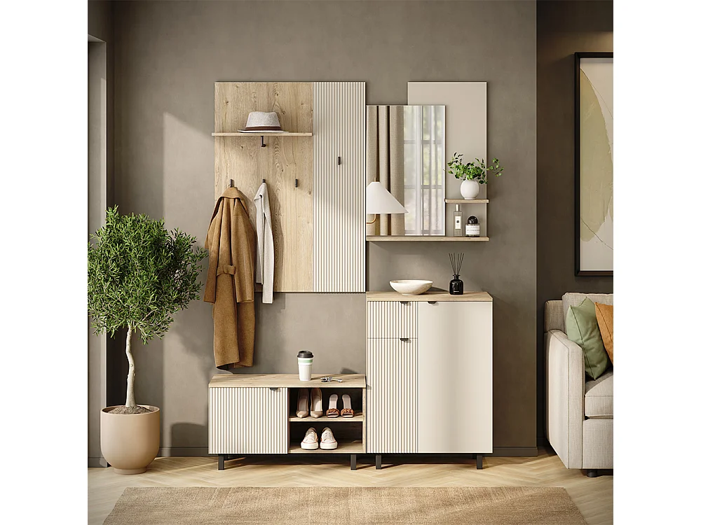 Garderobe eiken/kasjmier 86x40x48 puerto