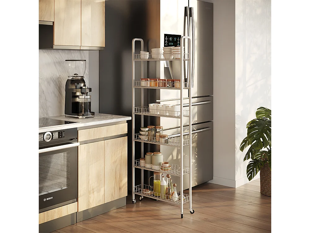 Verrijdbaar ladeblok wit 58x15x155.5 rolivo