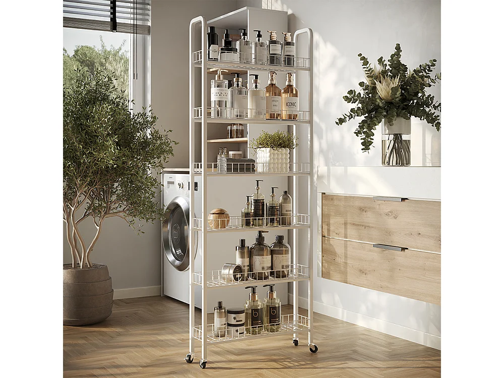 Verrijdbaar ladeblok wit 58x15x155.5 rolivo