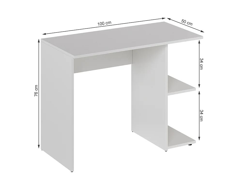 Bureau wit 100x50x76 simple