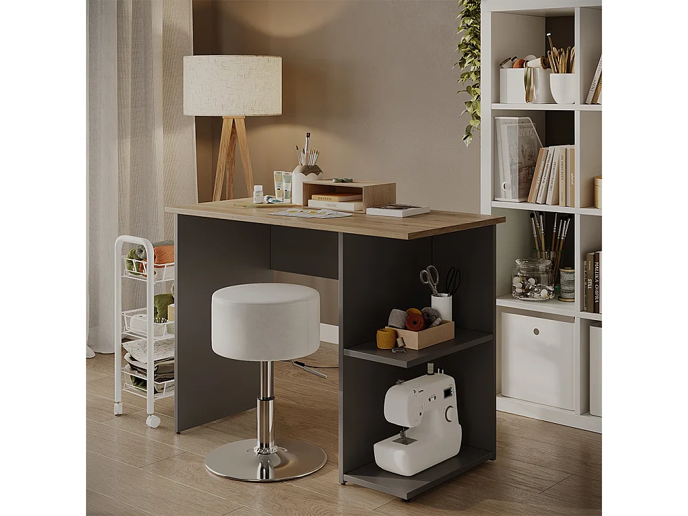 Bureau anthracite/artisan 100x50x76 simple