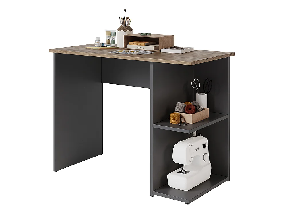 Bureau anthracite/artisan 100x50x76 simple