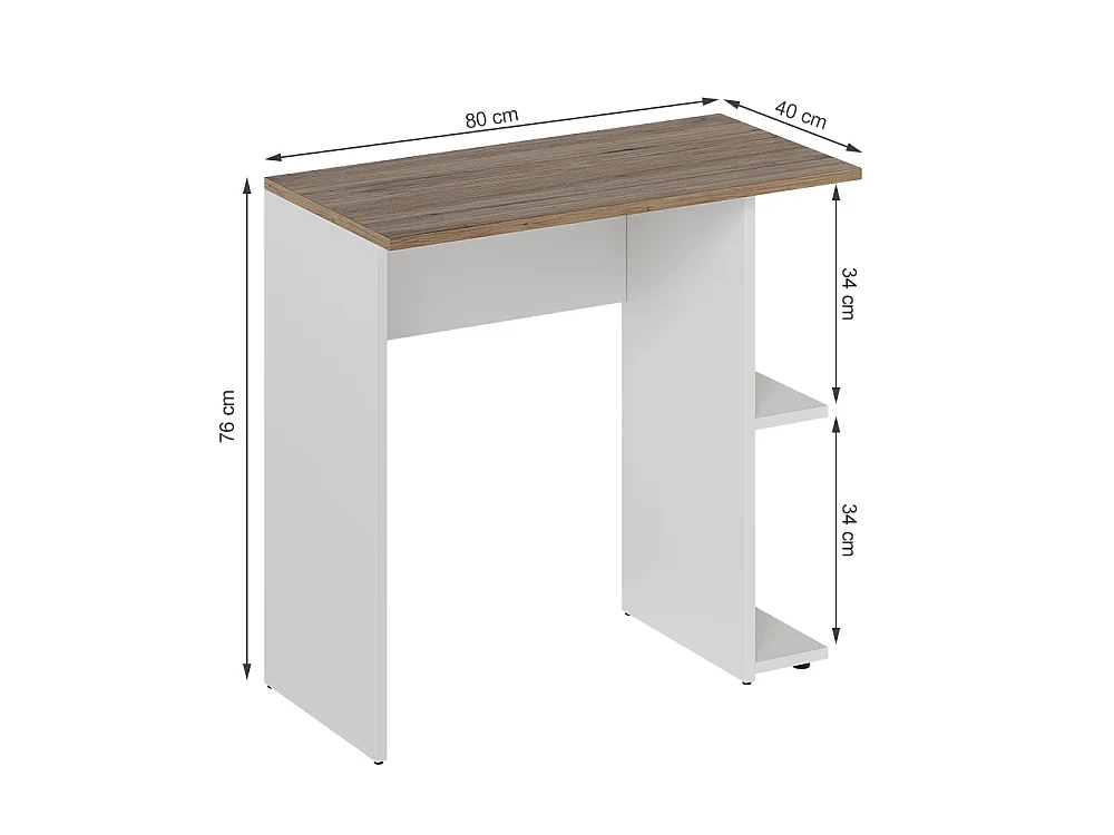 Schreibtisch weiß/artisan 80x40x76 simple