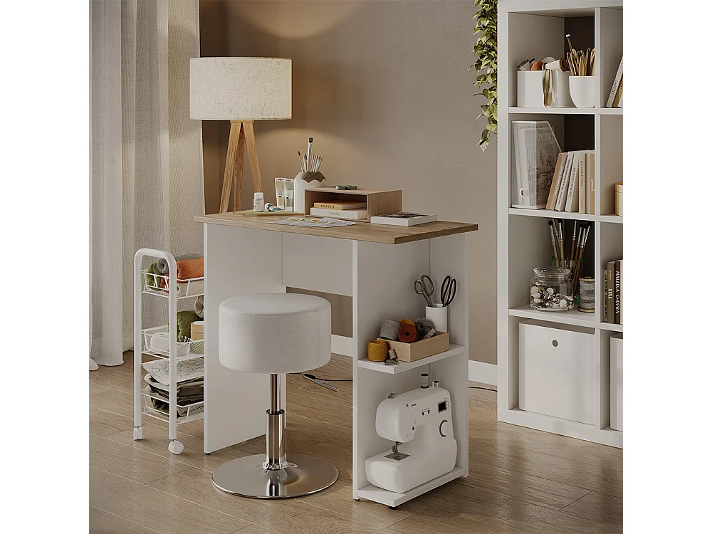 Schreibtisch weiß/artisan 80x40x76 simple