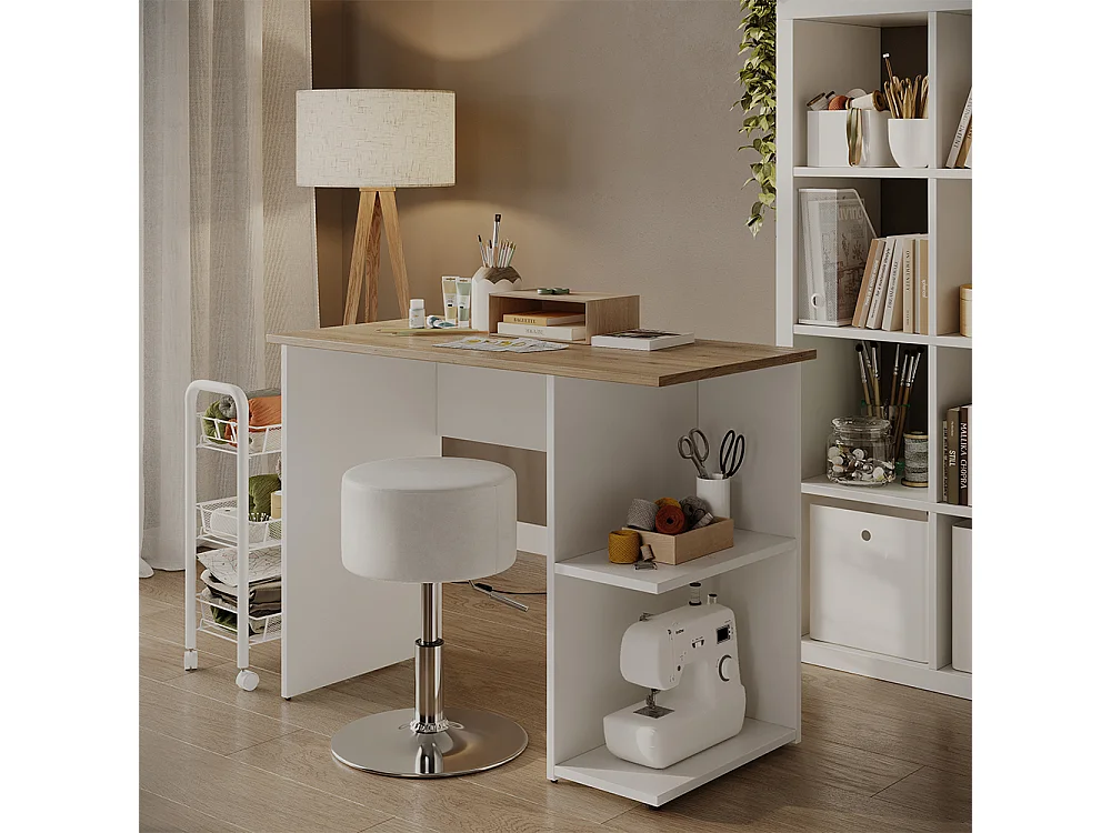 Schreibtisch weiß/artisan 100x50x76 simple