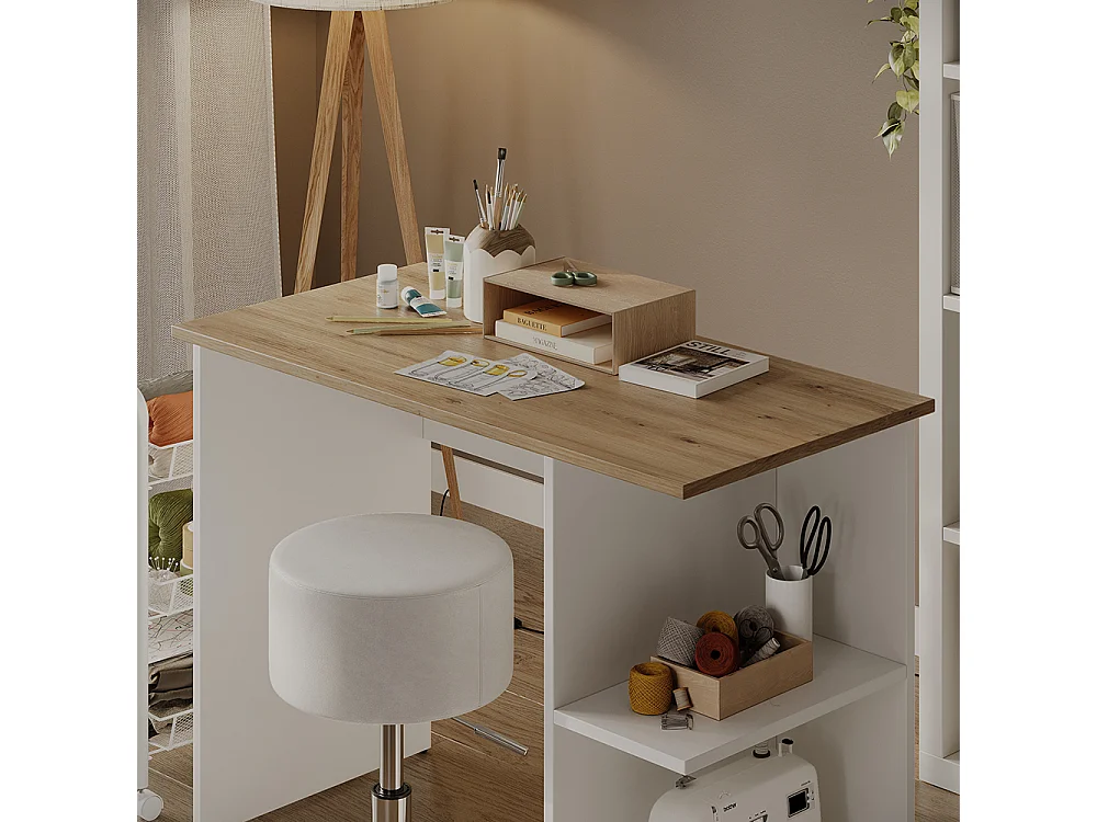 Schreibtisch weiß/artisan 100x50x76 simple