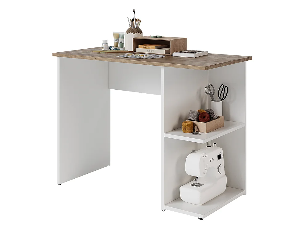 Schreibtisch weiß/artisan 100x50x76 simple