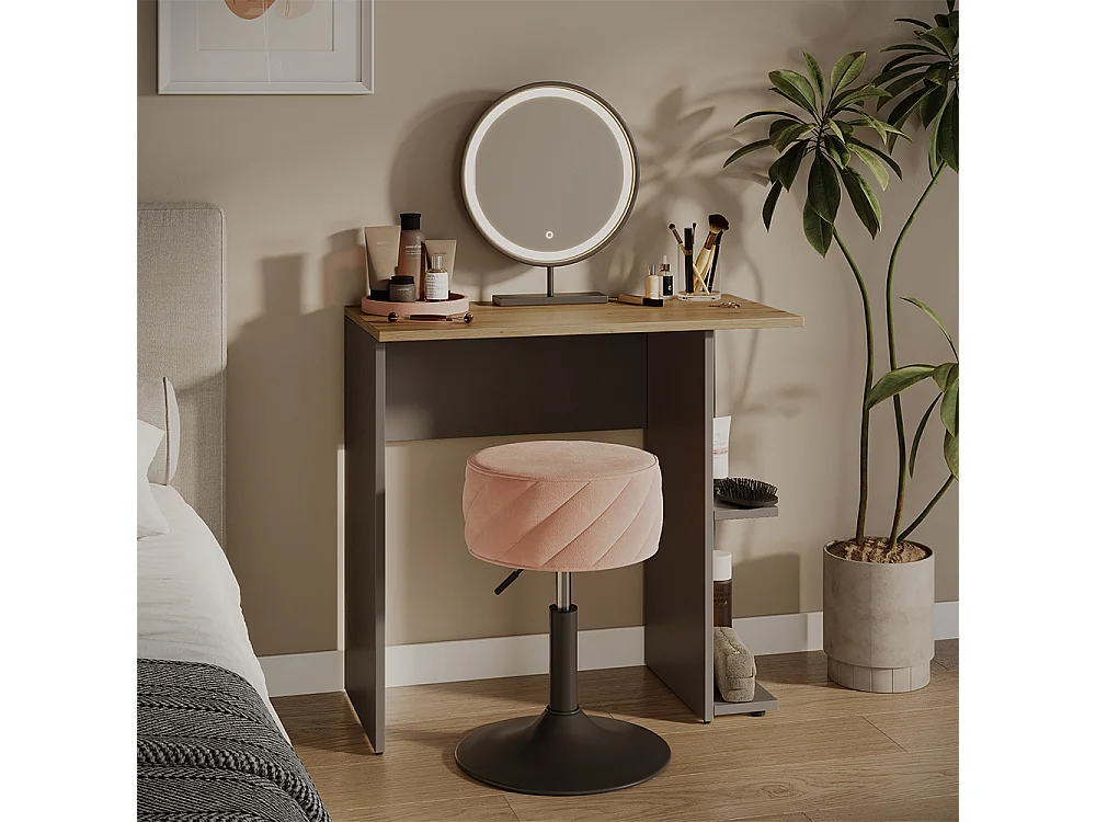 Bureau anthracite/artisan 80x40x76 simple