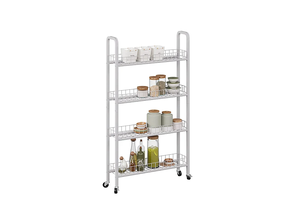 Verrijdbaar ladeblok wit 58x15x103.5 rolivo