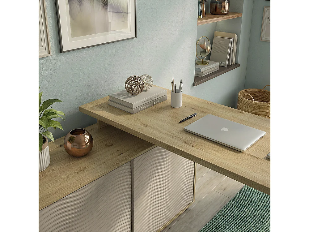 Hoekbureau kasjmier 135x55x77 notivo