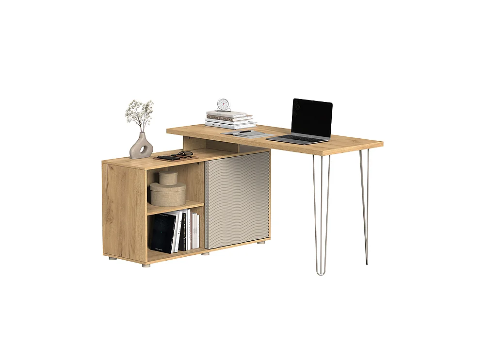 Hoekbureau kasjmier 135x55x77 notivo