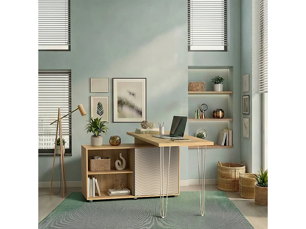Hoekbureau kasjmier 135x55x77 notivo