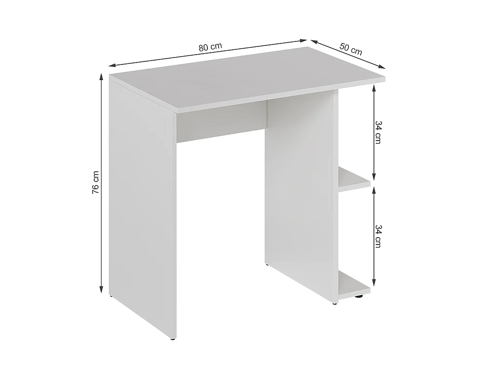 Bureau wit 80x50x76 simple