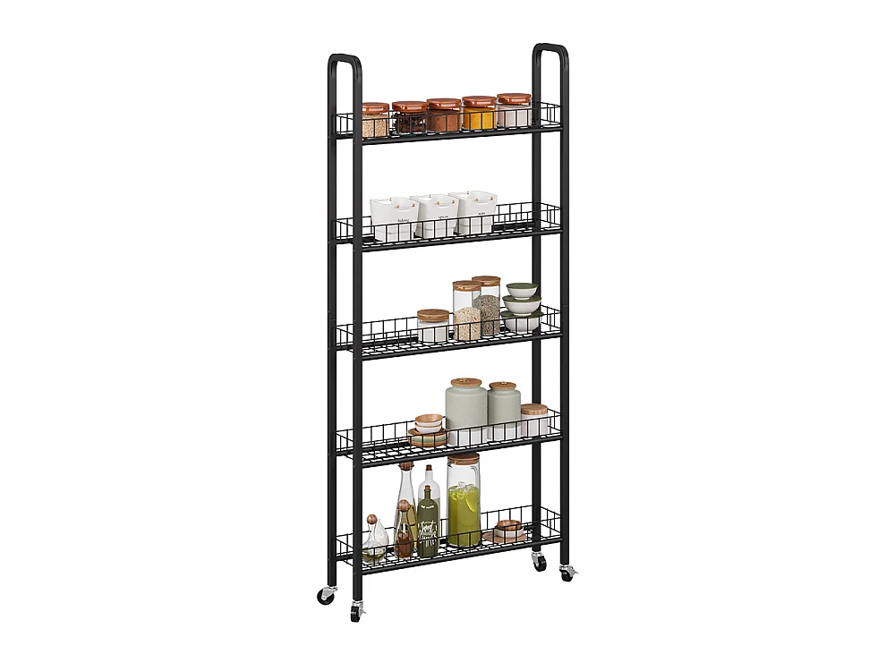 Verrijdbaar ladeblok zwart 58x15x129.5 rolivo