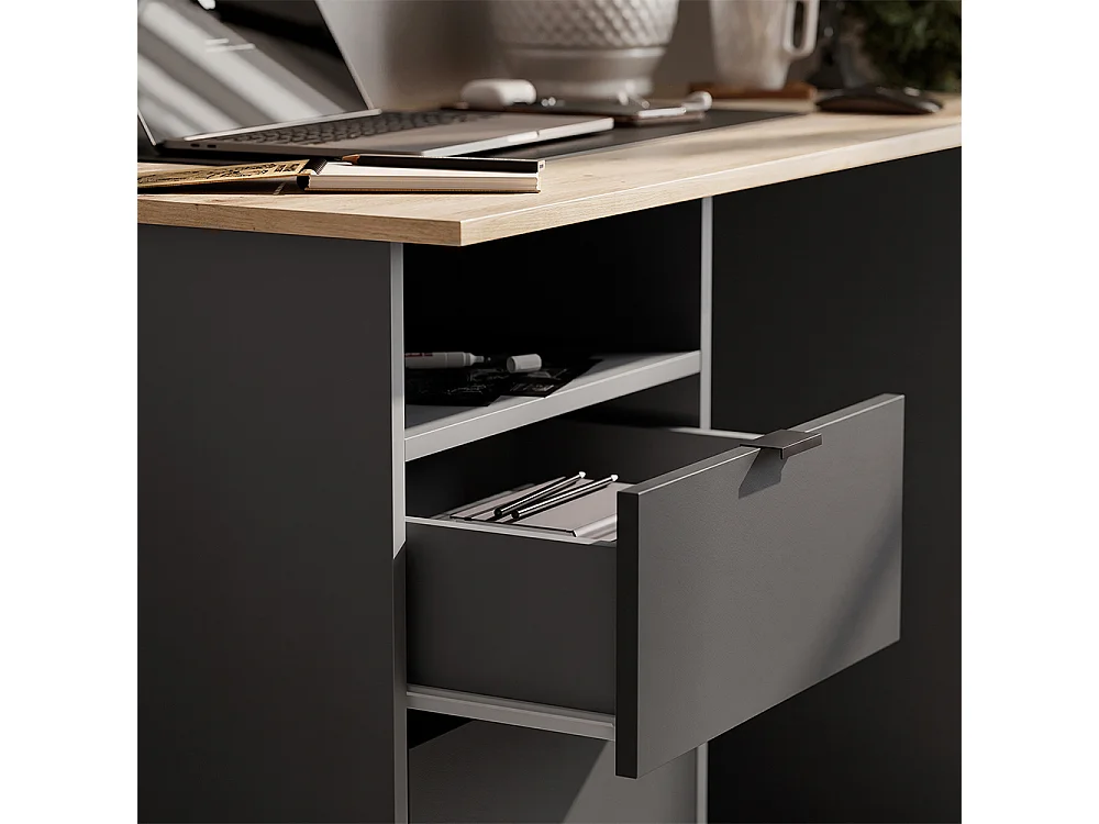 Bureau anthracite/artisan 105x50x76.5 meiko