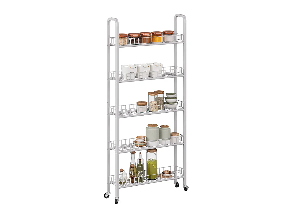 Verrijdbaar ladeblok wit 58x15x129.5 rolivo