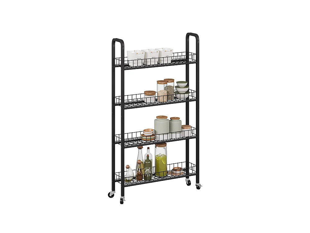 Verrijdbaar ladeblok zwart 58x15x103.5 rolivo