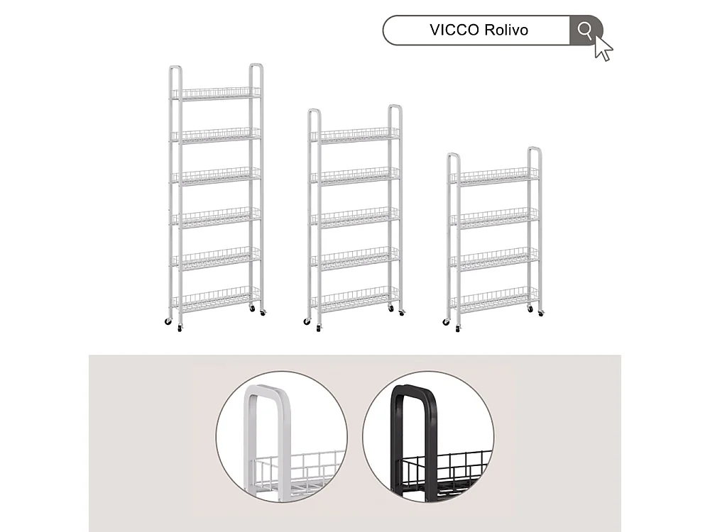 Verrijdbaar ladeblok zwart 58x15x103.5 rolivo