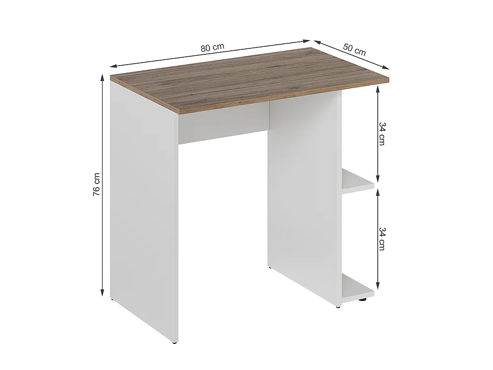 Bureau wit/kunstnijverheid 80x50x76 simple