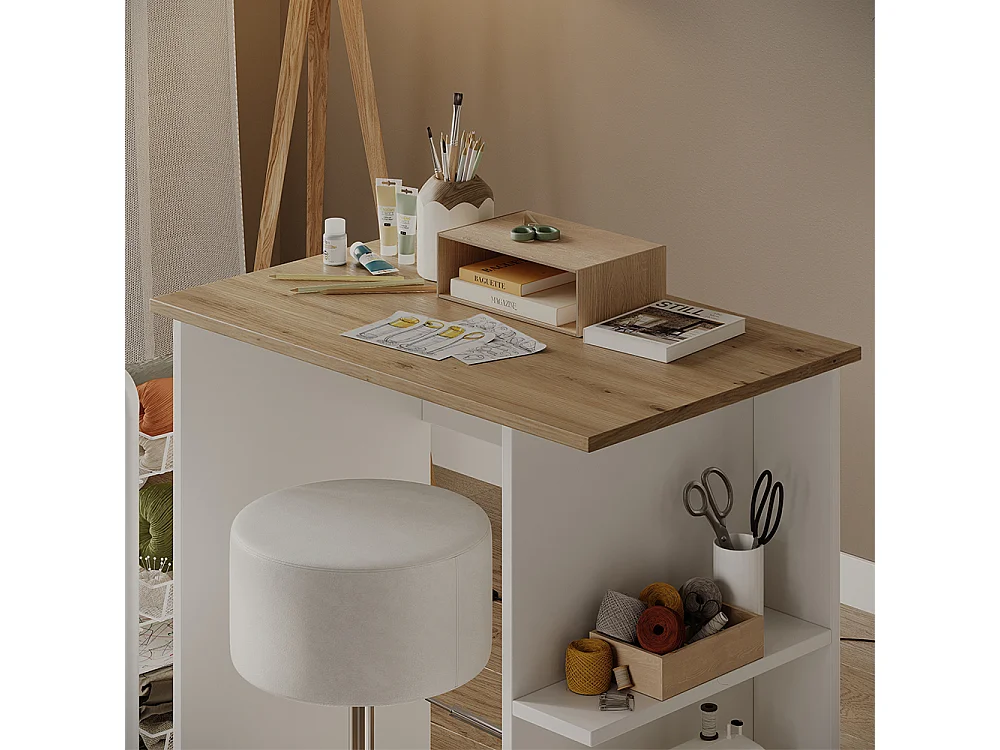 Bureau wit/kunstnijverheid 80x50x76 simple
