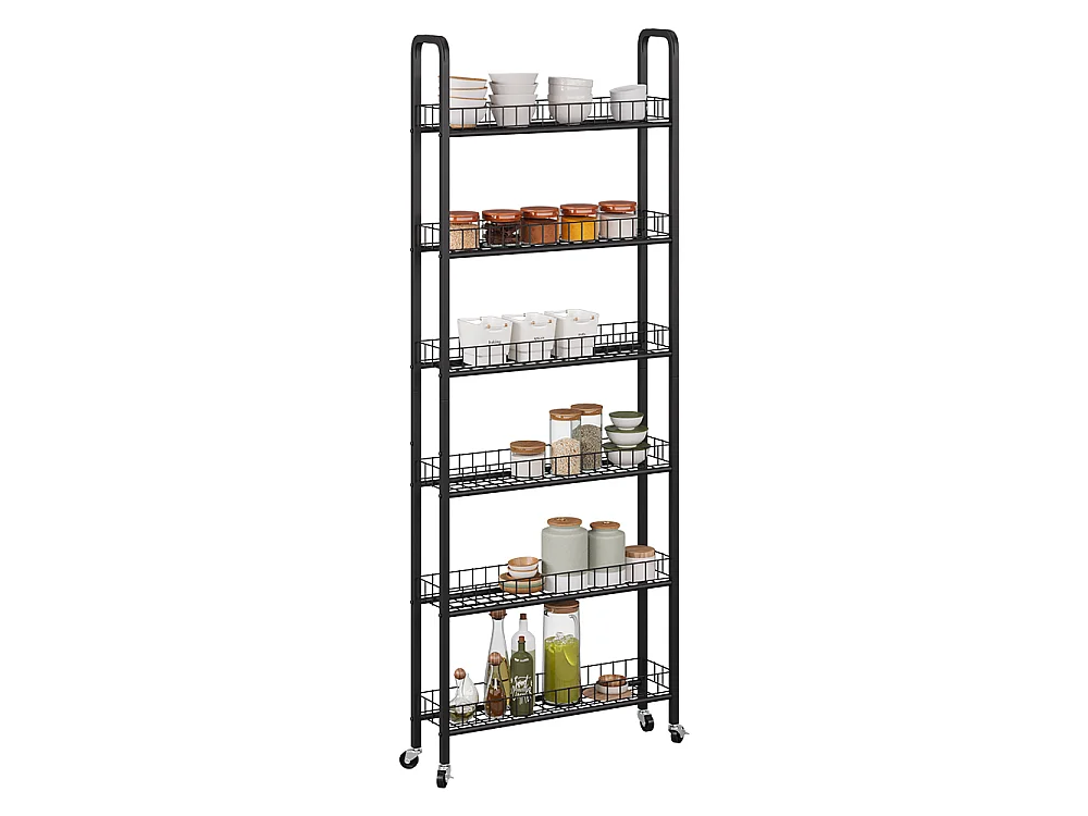Verrijdbaar ladeblok zwart 58x15x155.5 rolivo