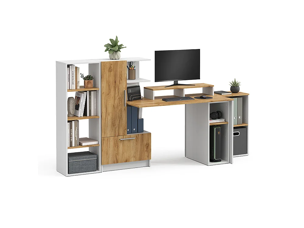 Biurko biały/dąb goldkraft 150x59x120 tomy