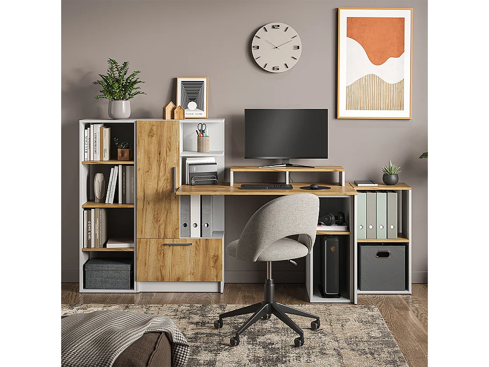 Biurko biały/dąb goldkraft 150x59x120 tomy