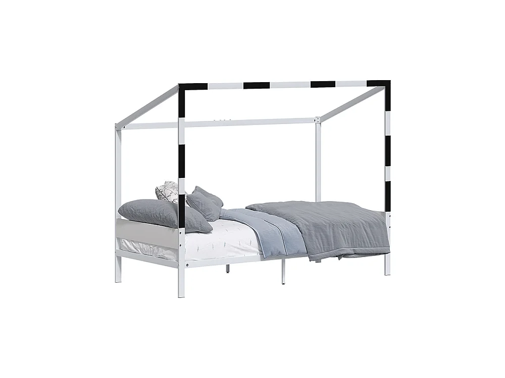 Lit enfant blanc/noir 95x205x160 goal