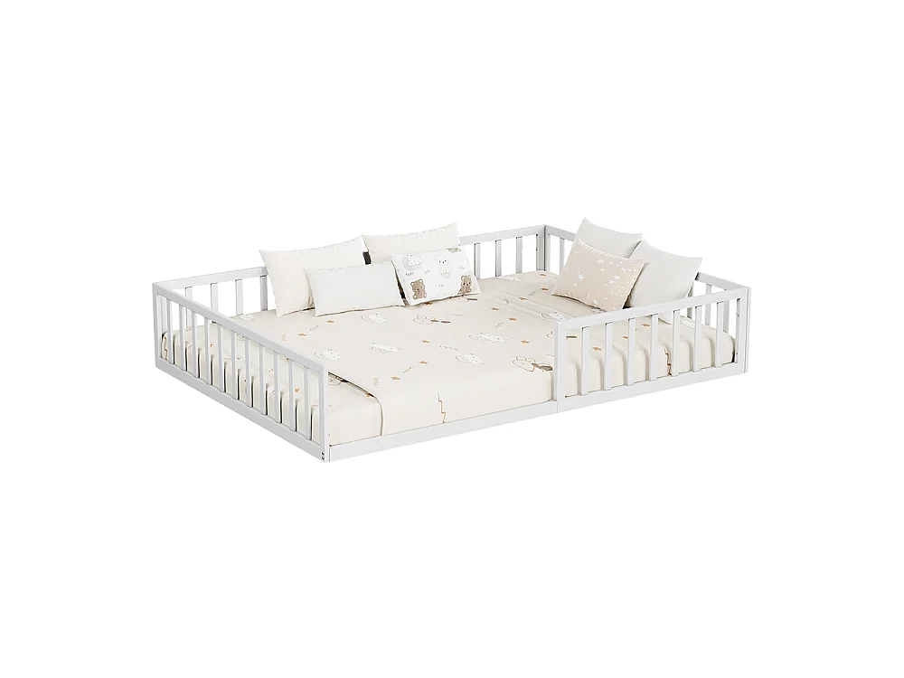 Lit pour enfant blanc 205x145x37 minno