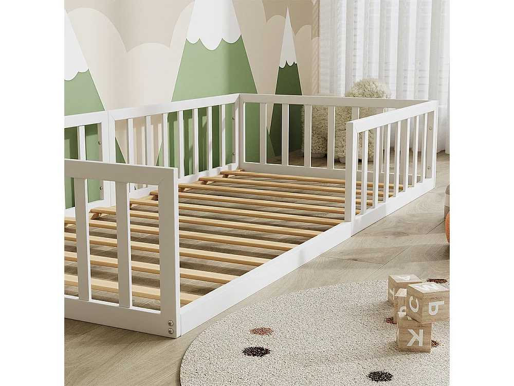 Lit pour enfant blanc 205x95x37 minno
