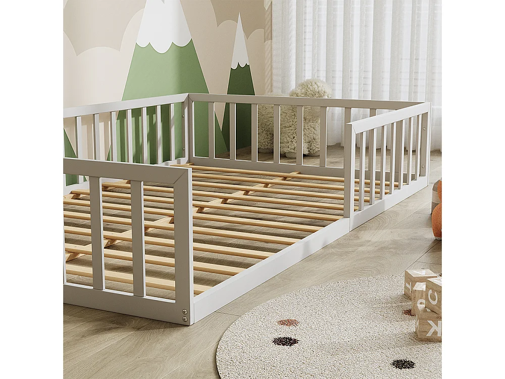 Lit pour enfant blanc 205x125x37 minno