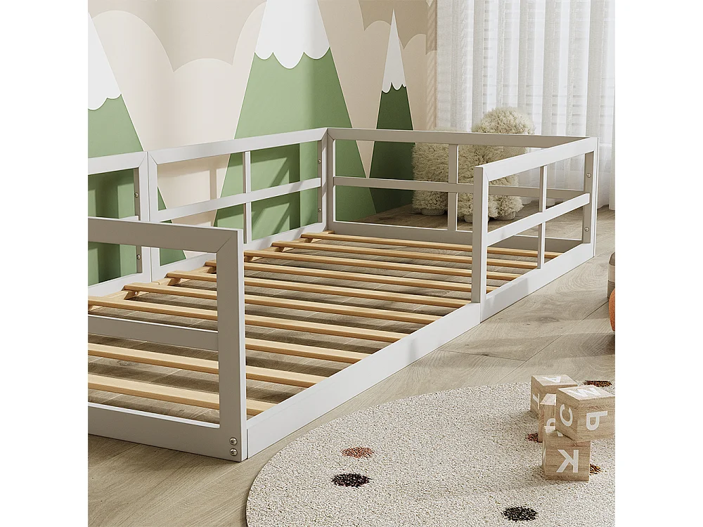 Lit pour enfant blanc 205x95x37 minno