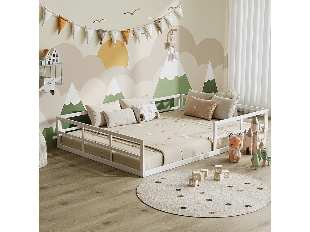 Lit pour enfant blanc 205x145x37 minno