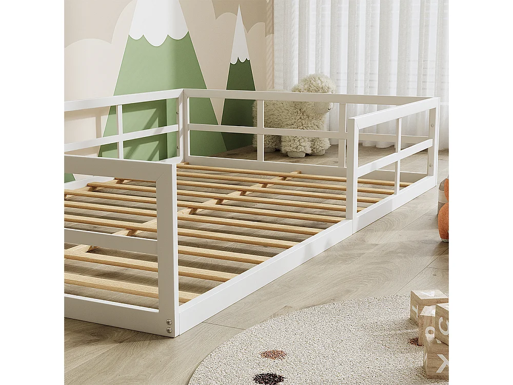 Lit pour enfant blanc 205x125x37 minno