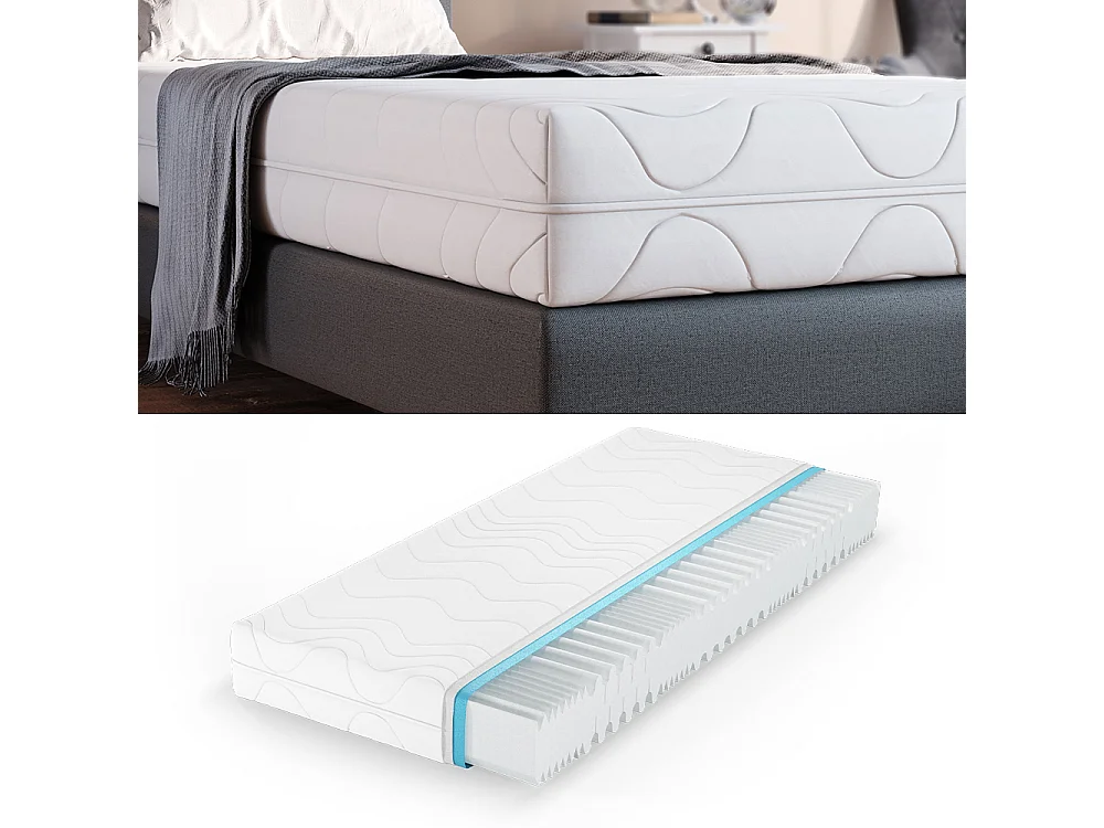 Colchão de espuma fria branco 90x200x20